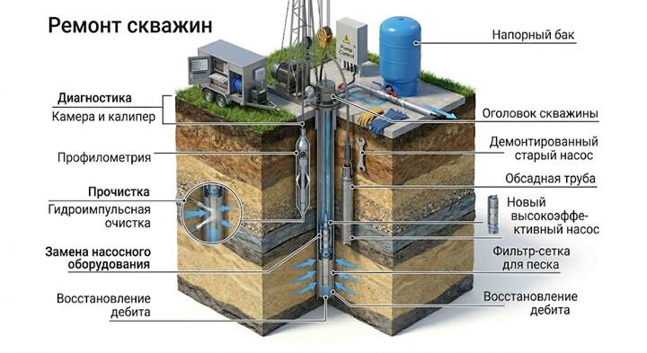 Ремонт скважин в Никольском